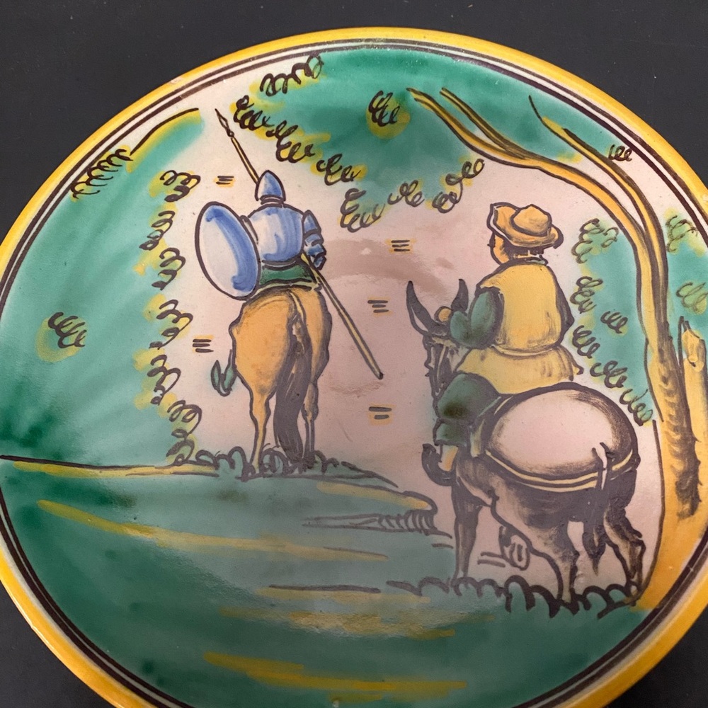Hand-Painted Ceramic Plate with Pastoral Scene, Talavera Pottery. - Picture 2 of 10